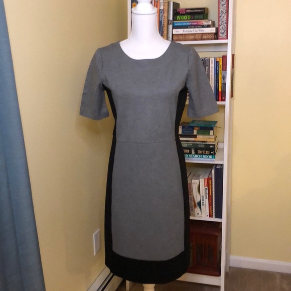 J. Crew Dresses & Skirts - EUC - Black and Gray Scoop Neck Dress Size 6